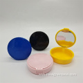 Plastic Round Shape Braces Mouthguard Case with mirror